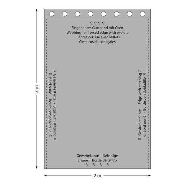 Stairville Curtain 160g/m² 2.0x3.0m Bk