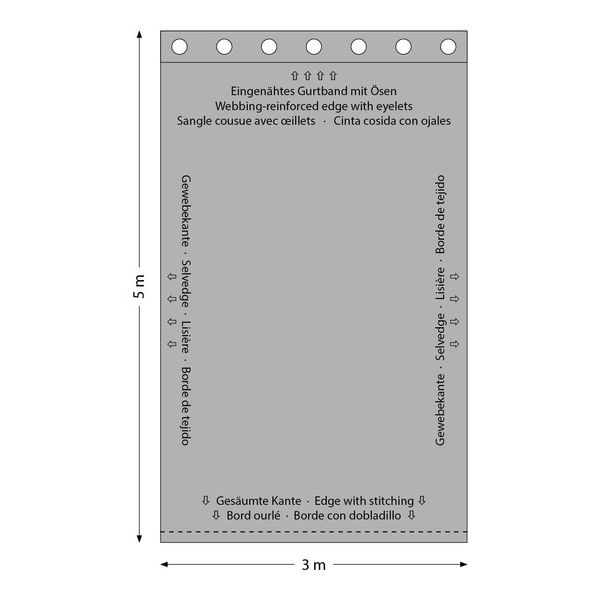 Stairville Curtain 160g/m² 3.0x5.0m Bk