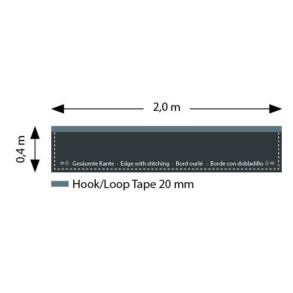 Stairville Skirt 160g/m² 2.0x0.4m Bk