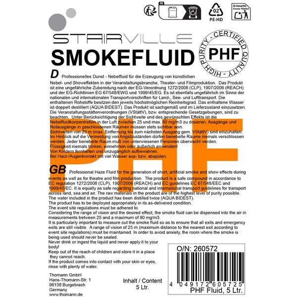 Stairville PHF Pro Haze Fluid 5l