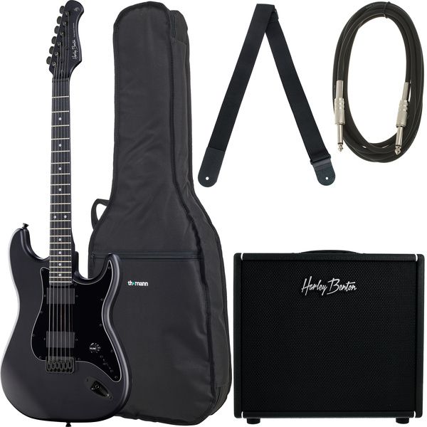 Harley Benton ST-20HH Active SBK DNAFX Amp20